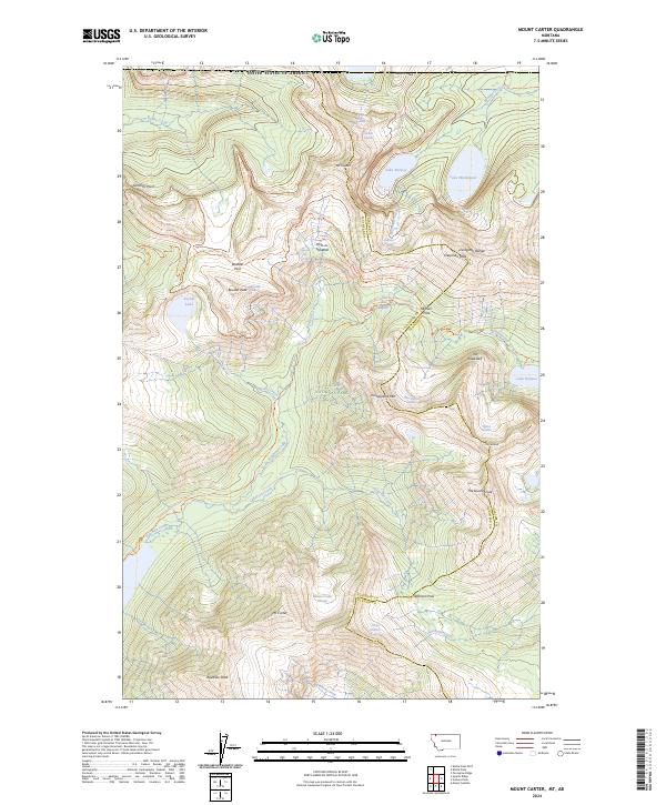 USGS Topographic Map – Mount Carter