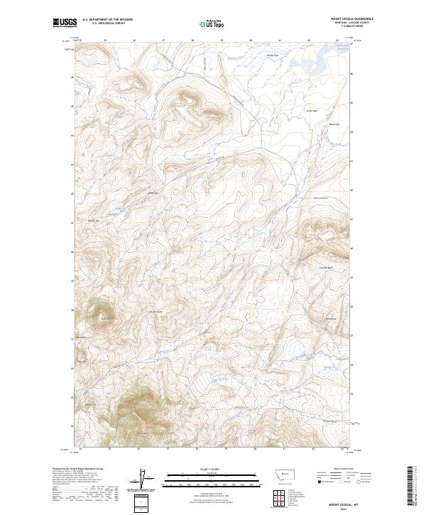 USGS Topographic Map – Mount Cecelia