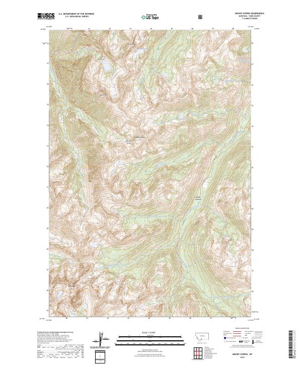 USGS Topographic Map – Mount Cowen