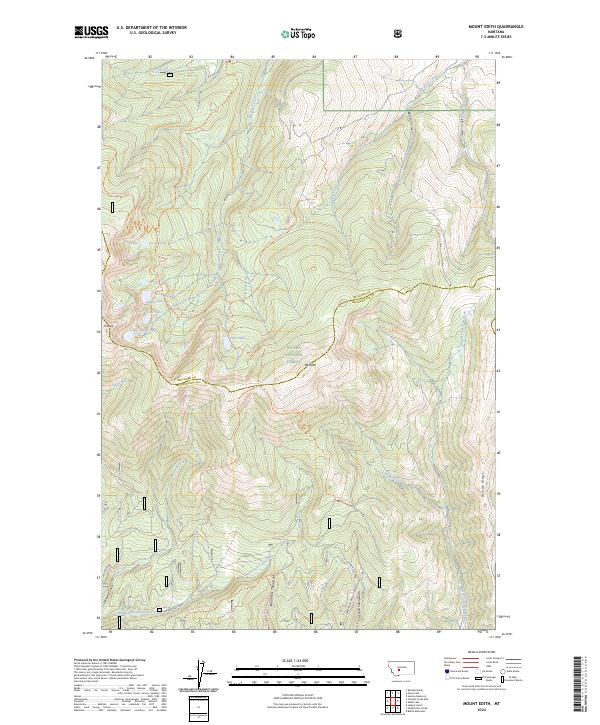 USGS Topographic Map – Mount Edith