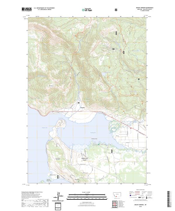 USGS Topographic Map – Mount Hebgen