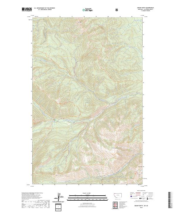 USGS Topographic Map – Mount Hefty