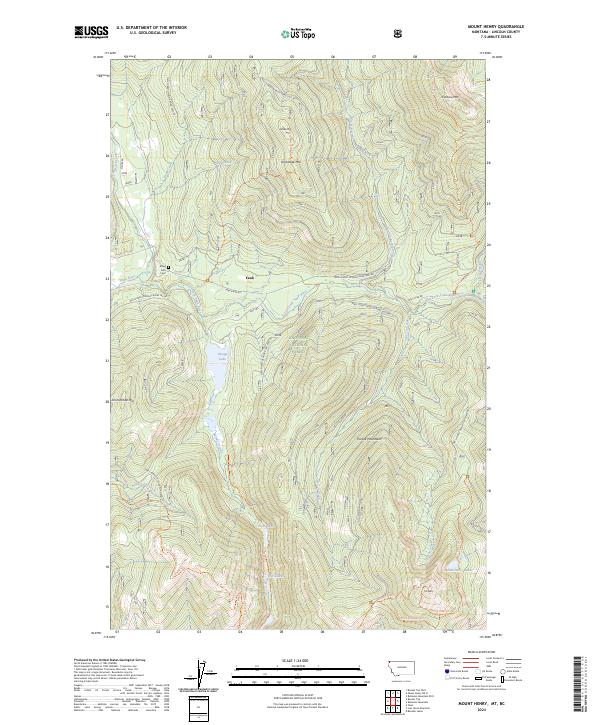 USGS Topographic Map – Mount Henry