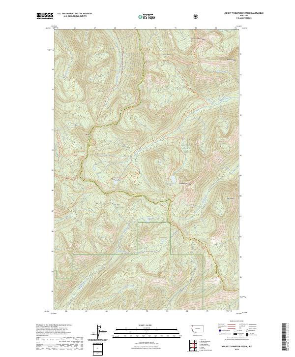 USGS Topographic Map – Mount Thompson-Seton