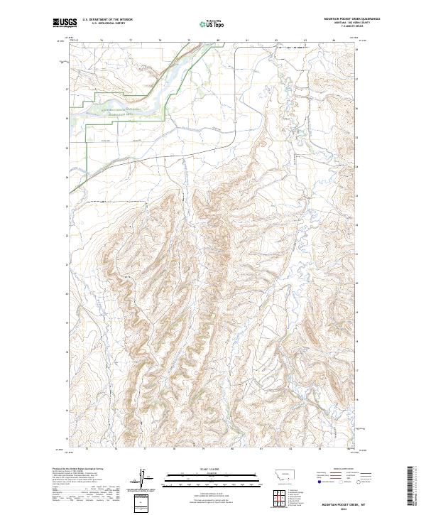 USGS Topographic Map – Mountain Pocket Creek