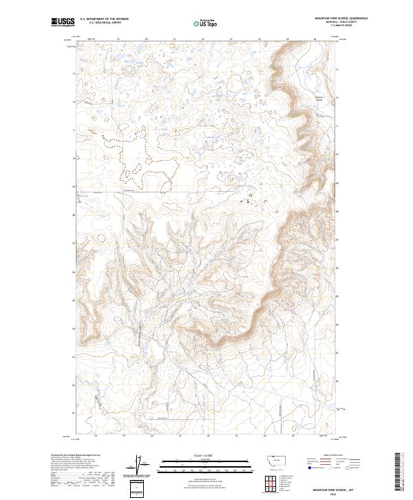 USGS Topographic Map – Mountain View School