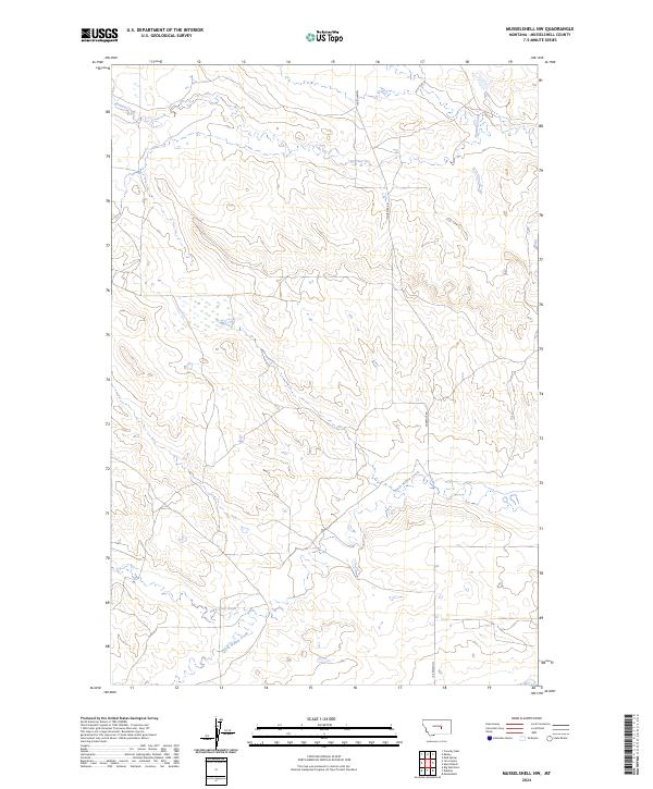 USGS Topographic Map – Musselshell NW