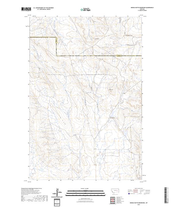 USGS Topographic Map – Needle Butte Reservoir