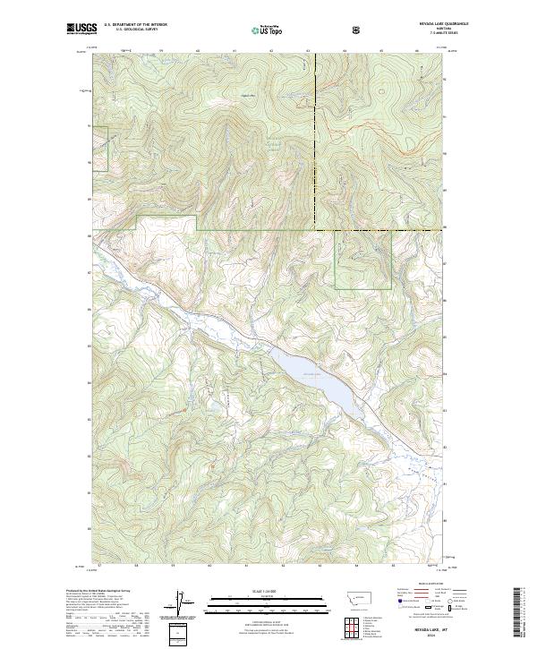USGS Topographic Map – Nevada Lake