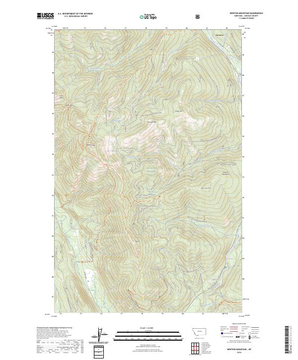 USGS Topographic Map – Newton Mountain