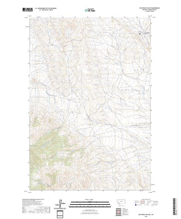 USGS Topographic Map – Nez Perce Hollow