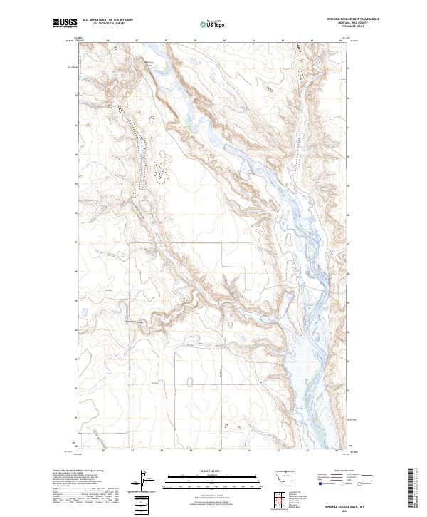USGS Topographic Map – Ninemile Coulee East