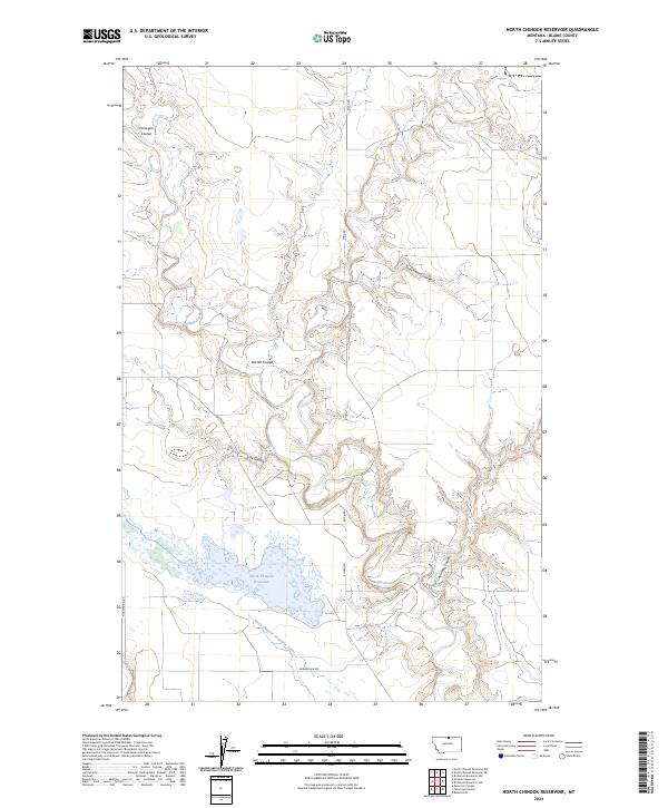 USGS Topographic Map – North Chinook Reservoir