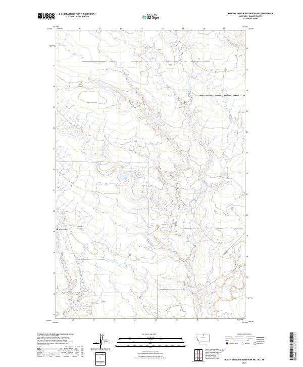 USGS Topographic Map – North Chinook Reservoir NE