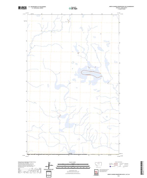 2024 Map of North Chinook Reservoir NE OE N, 2024 Print