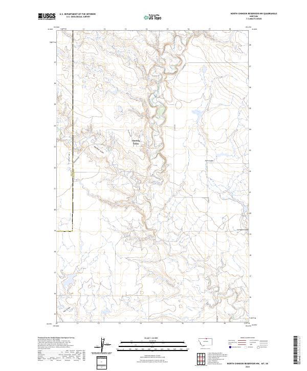USGS Topographic Map – North Chinook Reservoir NW
