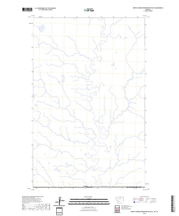 2024 Map of North Chinook Reservoir NW OE N, 2024 Print