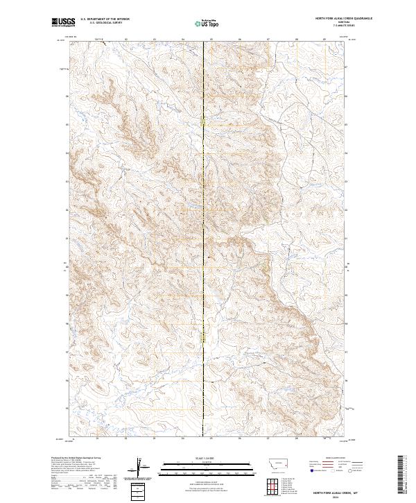 USGS Topographic Map – North Fork Alkali Creek
