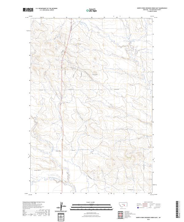 USGS Topographic Map – North Fork Crooked Creek East