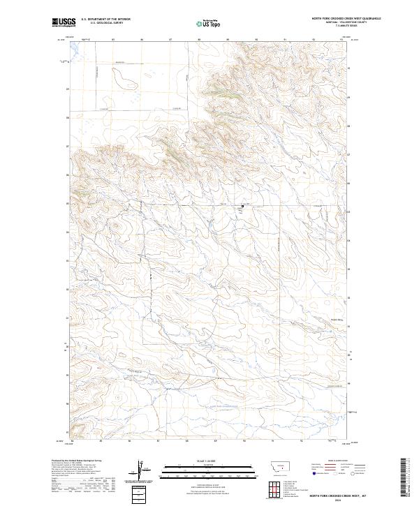 USGS Topographic Map – North Fork Crooked Creek West