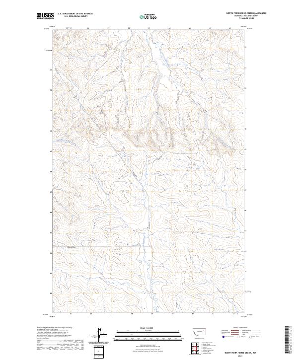 2024 Map of North Fork Horse Creek, 2024 Print