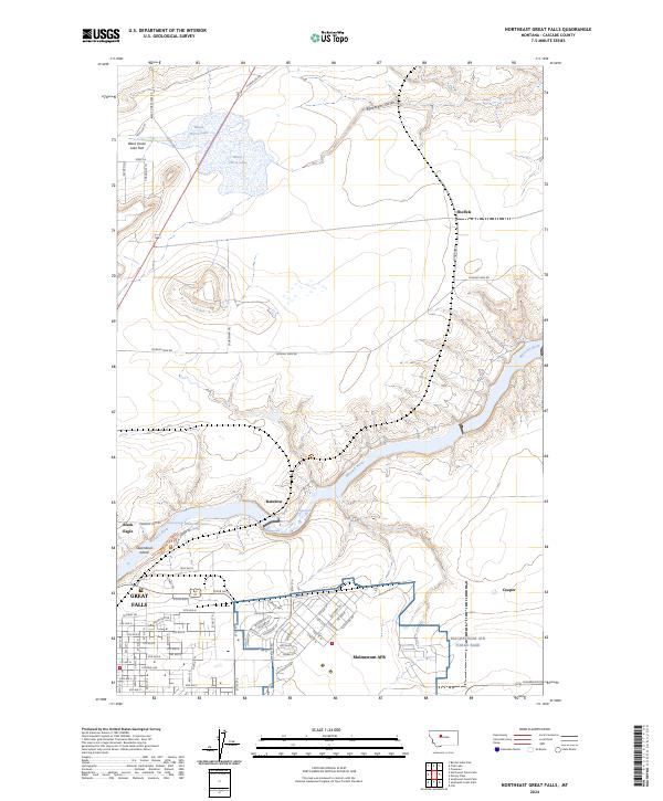 USGS Topographic Map – Northeast Great Falls