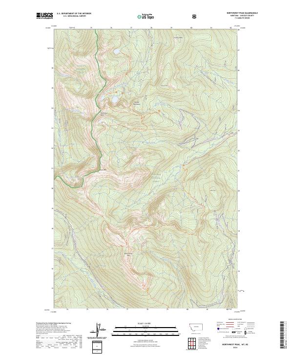 USGS Topographic Map – Northwest Peak