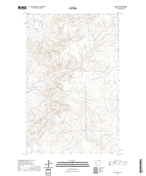 2024 Map of O'Juel Lake, 2024 Print