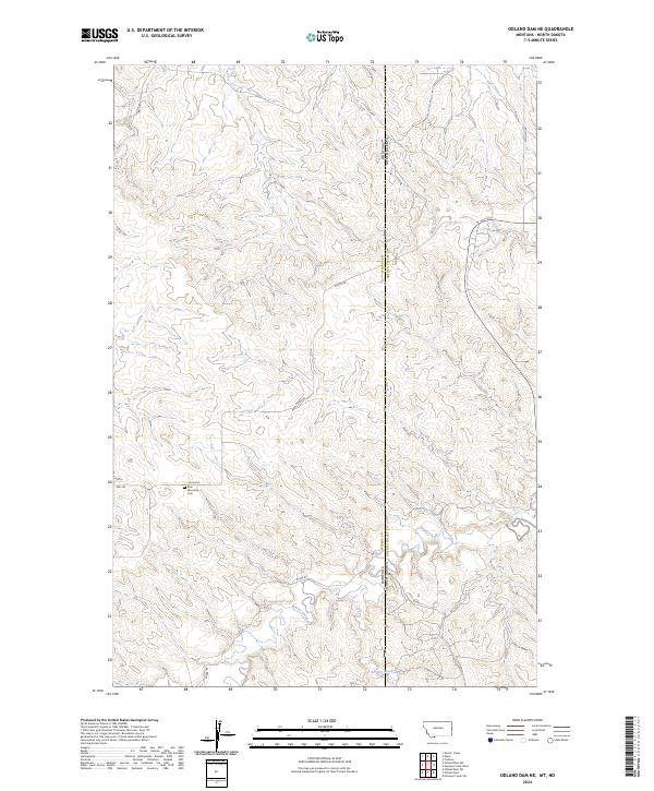 USGS Topographic Map – Odland Dam NE