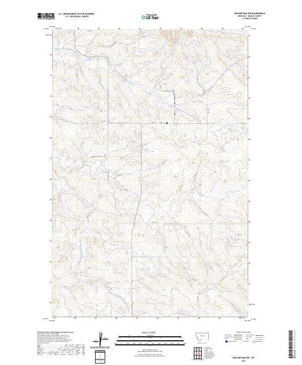 USGS Topographic Map – Odland Dam NW