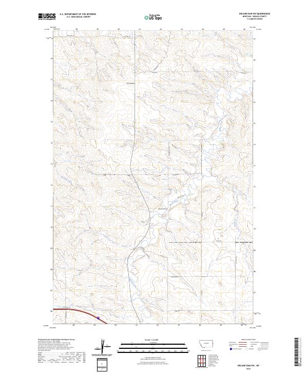 USGS Topographic Map – Odland Dam SW