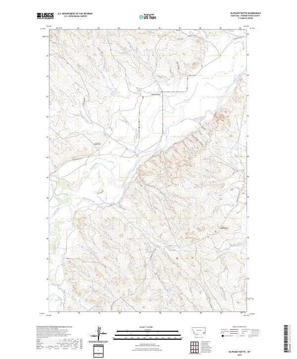 USGS Topographic Map – Oliphant Butte