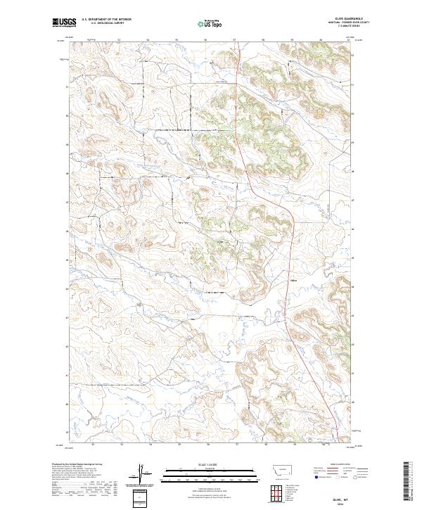 USGS Topographic Map – Olive