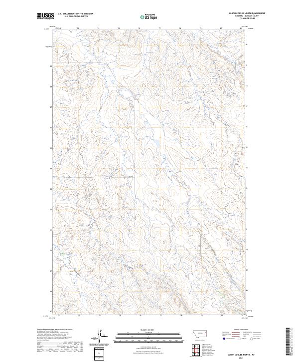 USGS Topographic Map – Olson Coulee North