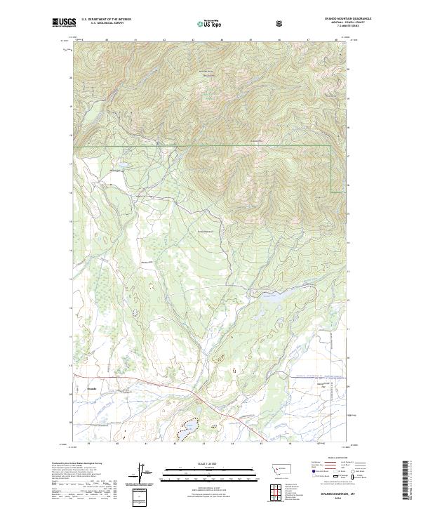 USGS Topographic Map – Ovando Mountain