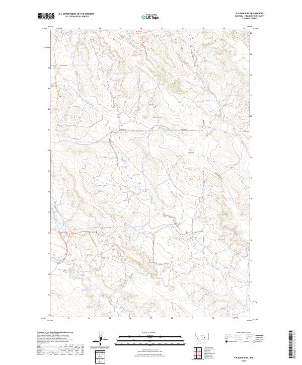 USGS Topographic Map – P K Ranch NE