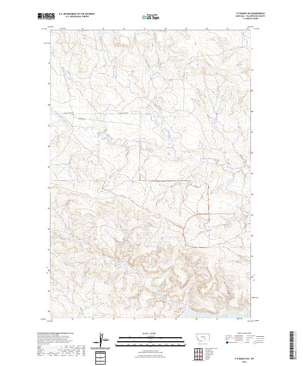 USGS Topographic Map – P K Ranch SW