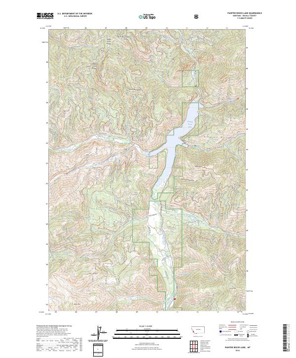 USGS Topographic Map – Painted Rocks Lake