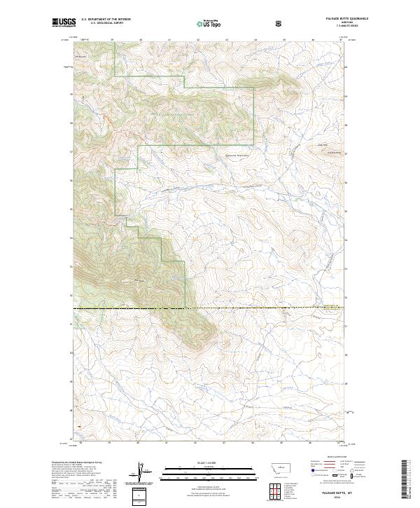 USGS Topographic Map – Palisade Butte