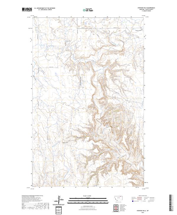 USGS Topographic Map – Papoose Hills
