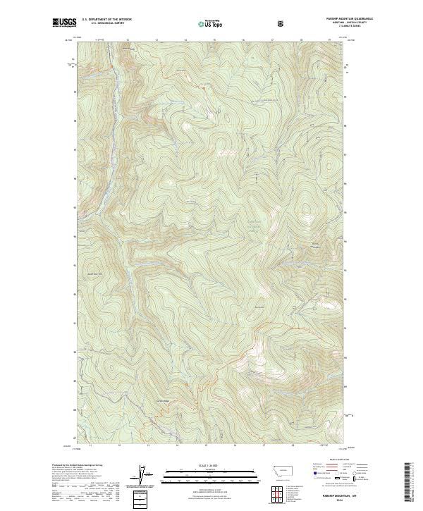 USGS Topographic Map – Parsnip Mountain