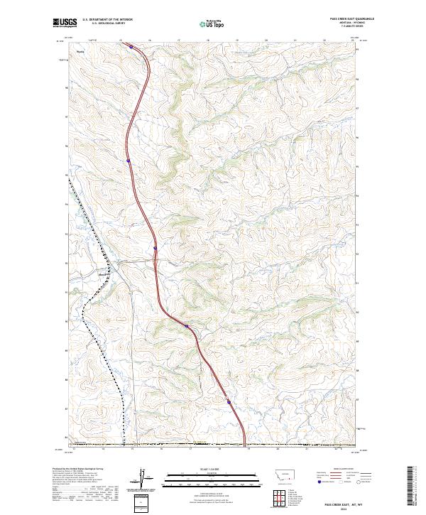 USGS Topographic Map – Pass Creek East