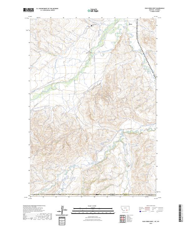 USGS Topographic Map – Pass Creek West