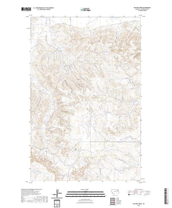 USGS Topographic Map – Pasture Creek