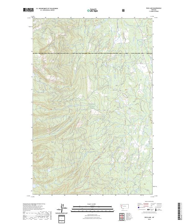 USGS Topographic Map – Peck Lake