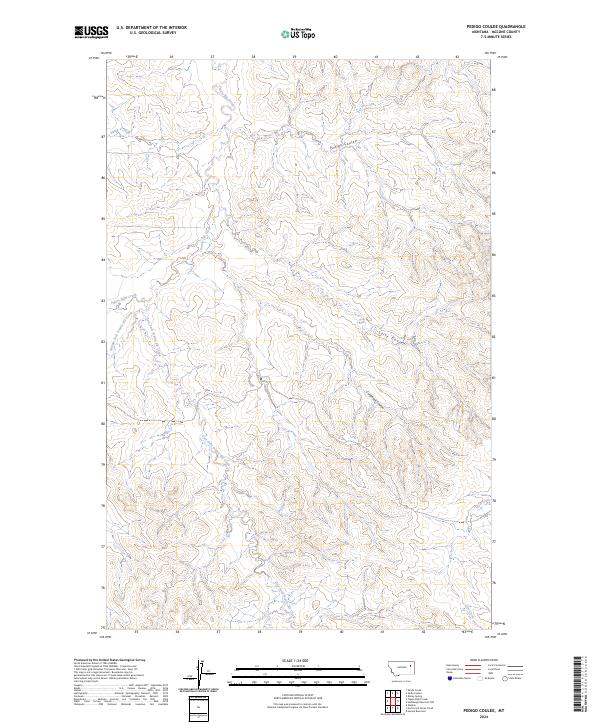 USGS Topographic Map – Pedigo Coulee