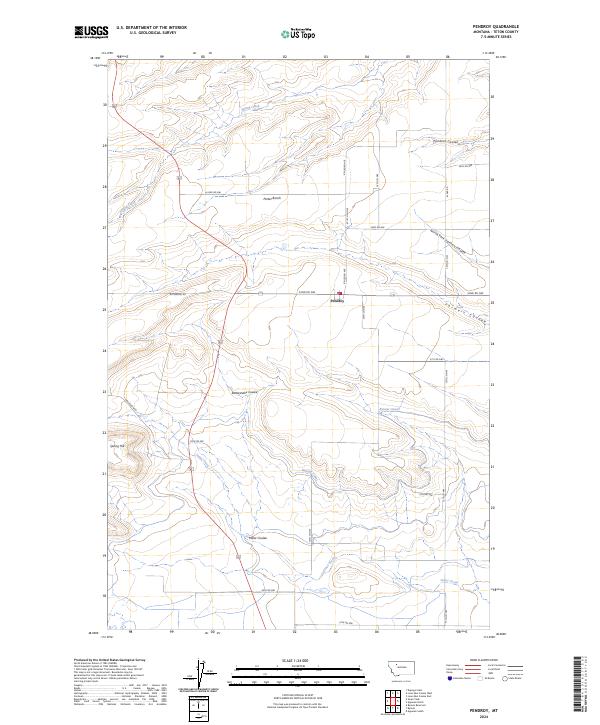 USGS Topographic Map – Pendroy
