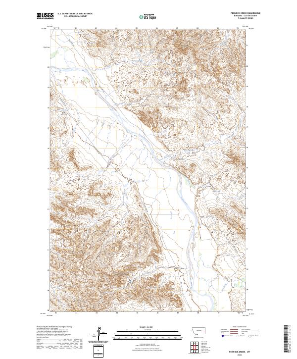 USGS Topographic Map – Pennock Creek