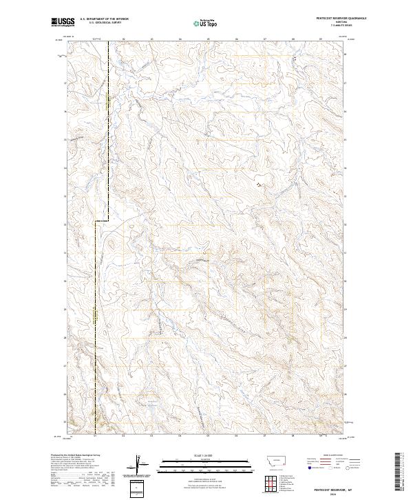 USGS Topographic Map – Pentecost Reservoir