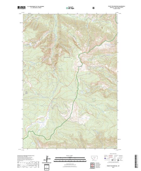 USGS Topographic Map – Picket Pin Mountain